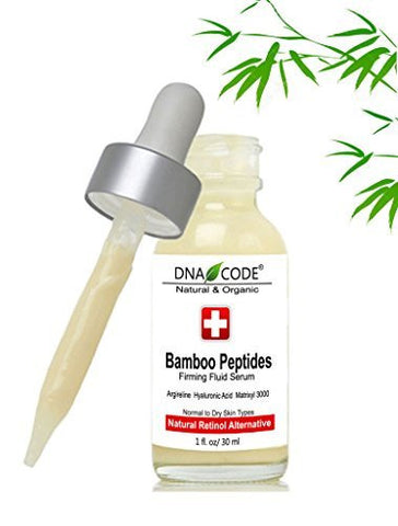 DNA CODE® - Alternative to Retinol-Bamboo Peptides Firming Fluid Serum + CoQ10, Argireline, Hyaluronic Acid +Matrixyl 3000