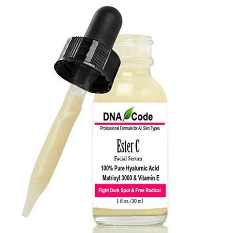 DNA CODE® - Vitamin C Ester Serum Anti Wrinkle Acne Dark Spot w/ Hyaluronic Acid +Matrixyl 3000