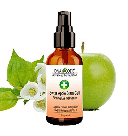 Anti-Wrinkle Swiss Apple Stem Cell Eye Gel Serum w/ Argireline, Matrixyl 3000, Hyaluronic Acid, CoQ10.